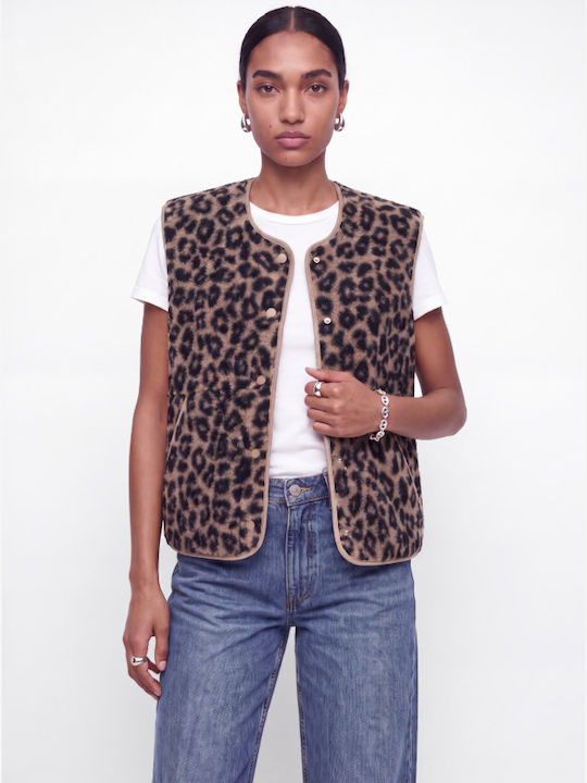 Jack & Jones Γυναικείο Γιλέκο Leopard