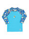 Splash About Kids Swimsuit Rashguard with Long Sleeves Light Blue
