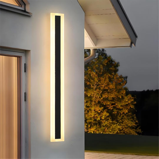 Rovo 2835 Линеен стенен LED осветител IP65 36W с топла бяла светлина 120x8x5 см
