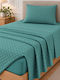 Astron Italy Giulia Single Bed Sheet Set with Fitted Sheet 100x200+30cm Petrol Blue (3pcs)