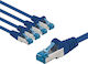 Goobay S/FTP Cat.6 (Gigabit) Καλώδιο Δικτύου Ethernet 2m Μπλε