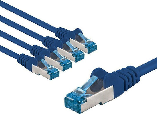 Goobay S/FTP Cat.6 (Gigabit) Καλώδιο Δικτύου Ethernet 2m Μπλε