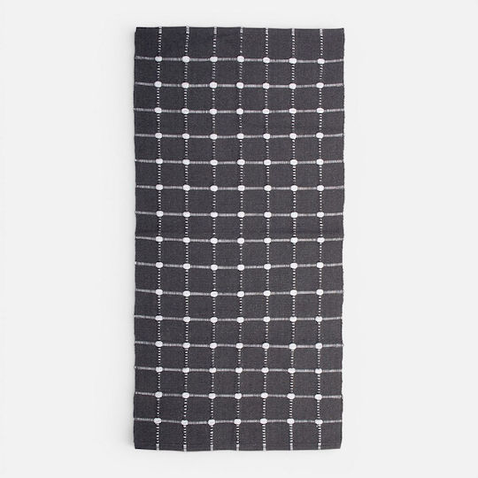 Nef-Nef Homeware Agnes Rectangular Rug Dark Grey 70x140cm
