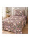 Astron Italy Ortensia Single Bed Sheet Set 175x260cm Dusty Rose (3pcs)