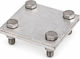 Hot-Dip Galvanized Steel Strip Connector 30mm/30mm St Tzn Double 50x50x2mm Pittas 161711-006