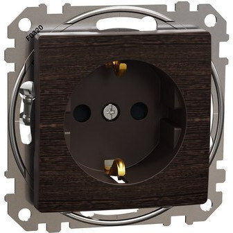Schneider Electric Sedna Design Single Power Socket Brown