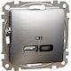 Schneider Electric Single Power Socket Silver