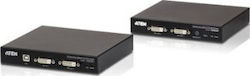 Aten Dual KVM & Data Switch with USB 2.0 / DVI / HDBaseT / USB / Audio