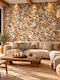 Selbstklebende beige Tapete 120 x 120 cm