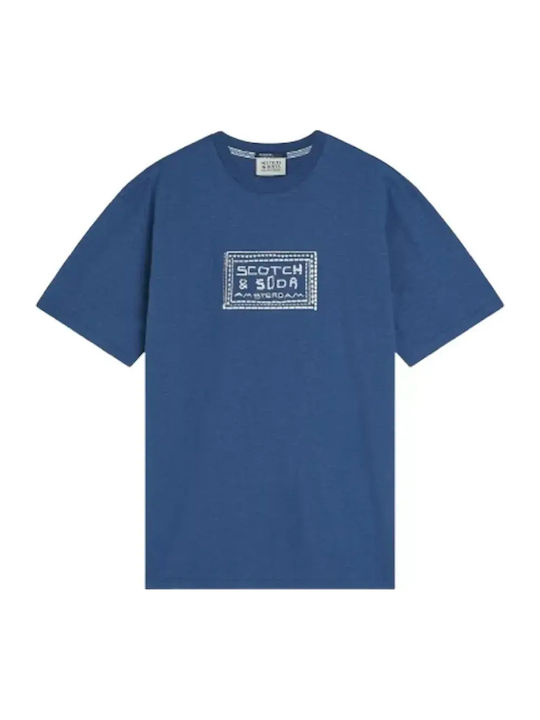 Scotch & Soda Artwork T-shirt Ensign Blue