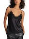 Ärmellose Damenbluse Black