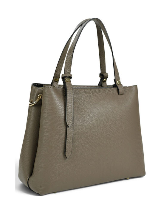 Passaggio Leather Damen-Ledertasche Tote Taupe ...