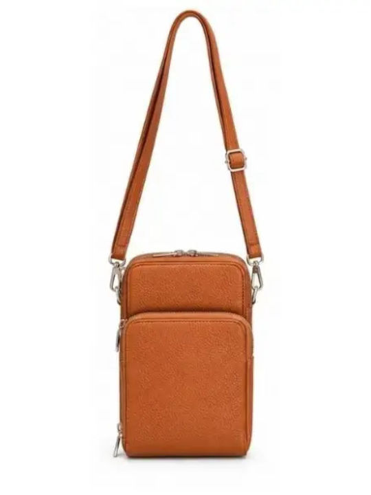 Damen-Handytasche in Tabakbraun B255-B
