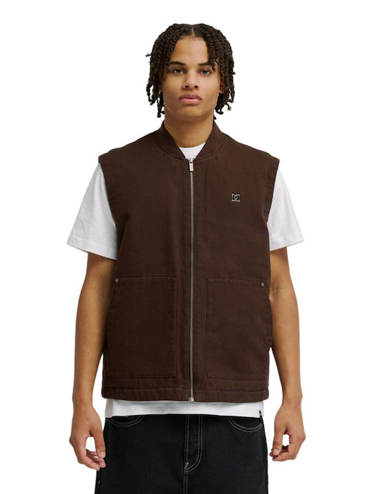Ärmellose Pufferjacke Braun