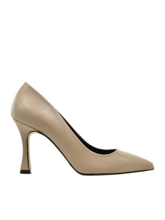 Toutounis Beige Leather Heels
