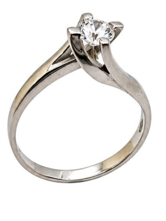 Aris Dentopoulos Jewellery Μονόπετρο από Ασήμι