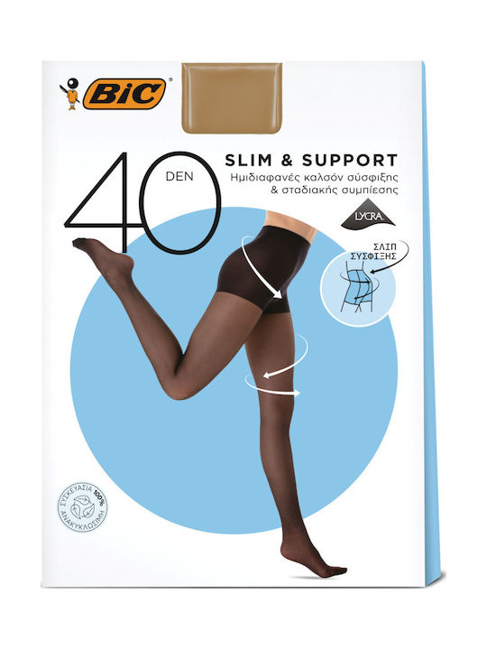 BIC Дамски Чорапогащник 40 Den Honey