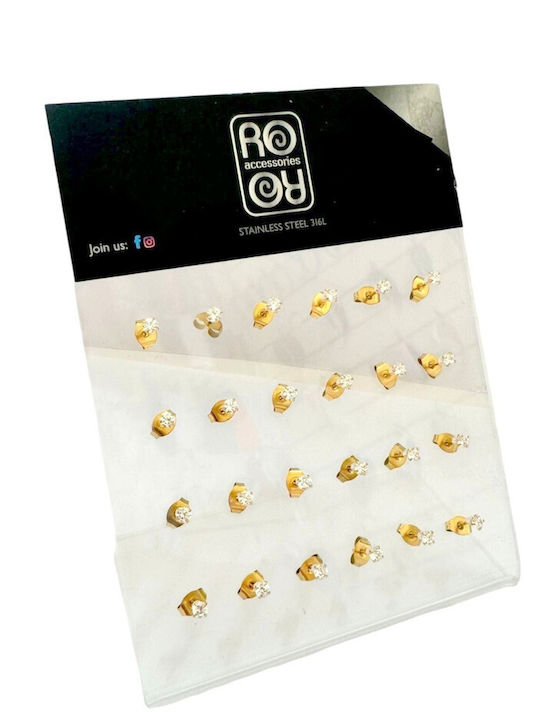 Ro-Ro Accessories Piercing-Ohrring aus Vergoldetem Stahl