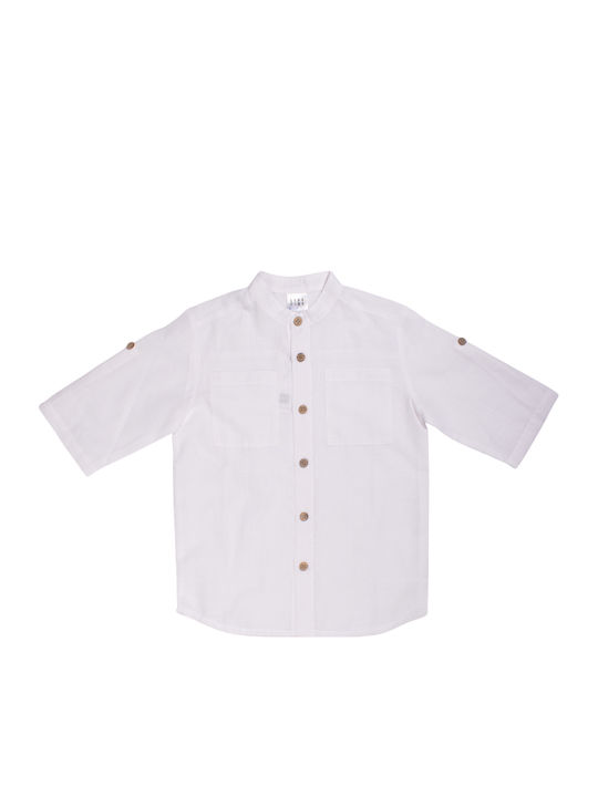 Kids Long-Sleeved White Shirt