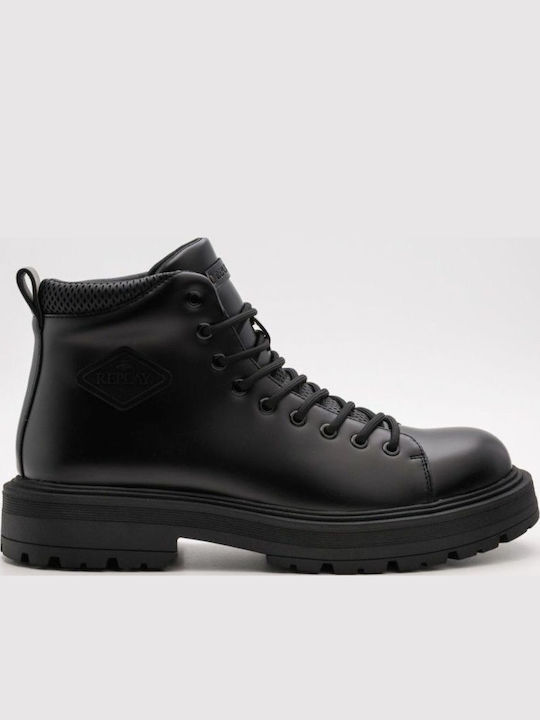 Replay Men's Moccasins in Black Colour