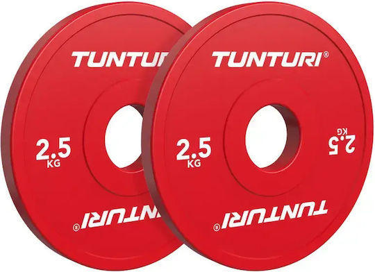 Tunturi Bumper-Hantelscheibe Olympischer Art aus Gummi 1 x 2,5 kg Ø 50 mm