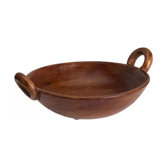 Dekorative Schale Ø25x10 K-m Wood Dark A55200380