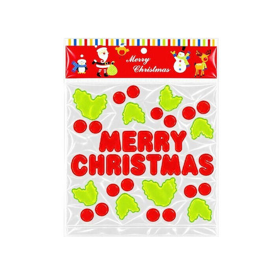 Festliche Weihnachtsfensteraufkleber 20x19,5 cm Merry Christmas