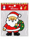 Christmas Stickers for Window with Santa Claus, Snowman and Reindeer Pattern