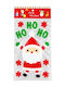 Christmas Window Stickers with Santa Claus, Reindeer, Snowman and Tree Design 15x26 cm