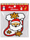 Christmas Window Stickers with Socks, Snowman, Santa Claus and Reindeer Pattern