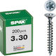 Spax Șurub pentru lemn cu Diametrul M3 și Lungimea de 30 mm 200 bucăți
