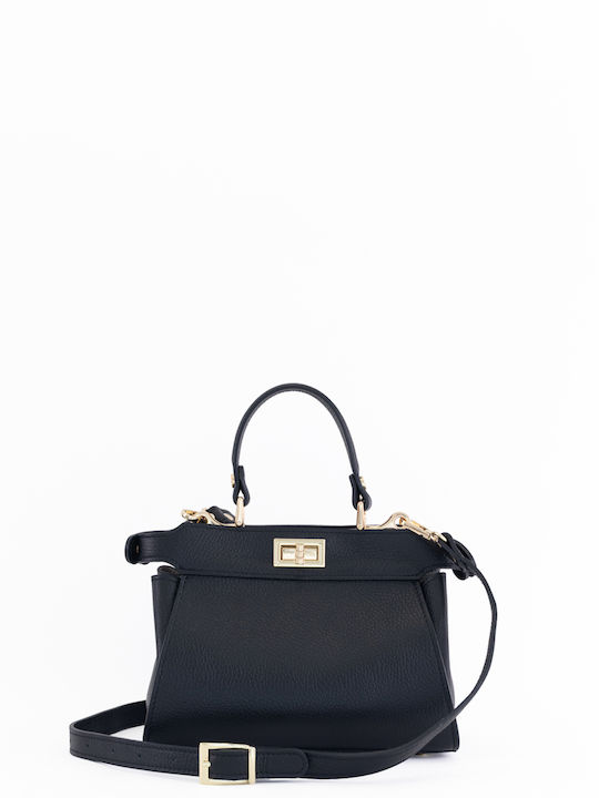 Leather Women's Satchel Bag Black