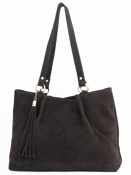 Leather Women's Tote Bag Brown Chocolate