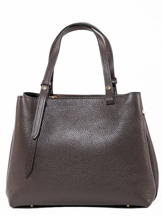 Brown Chocolate Leather Women's Tote Bag