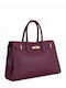 Burgundy Leather Women's Tote Bag