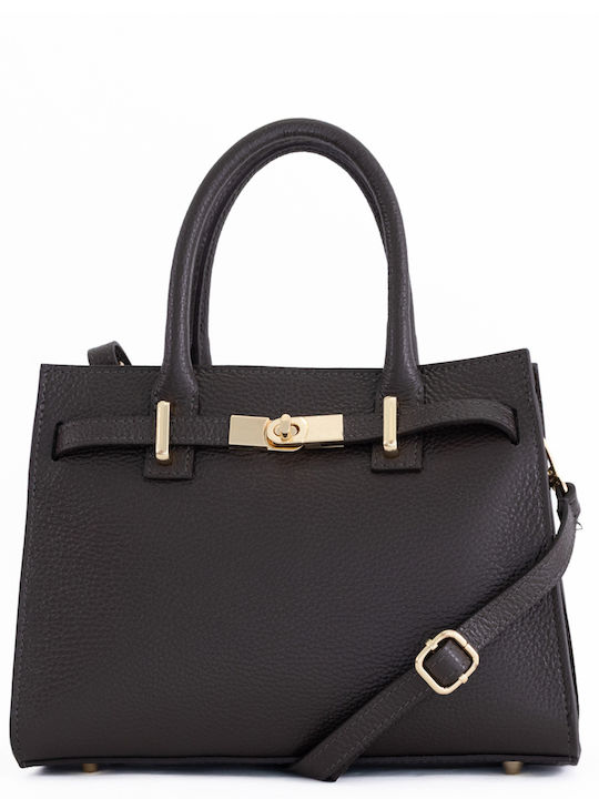 Leather Women's Satchel Bag Brown Chocolate