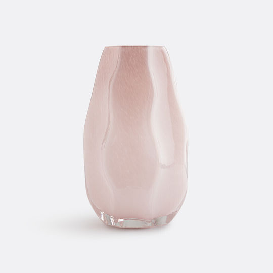 La Redoute Interieurs Vazǎ din Sticlă Roz 14x14xH22cm La Redoute Interieurs Vazǎ din Sticlă Roz 14x14xH22cm