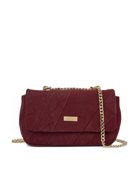 Veta Celia Women's Flap Bag Burgundy