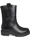 Black Leather Women's Ankle Boots