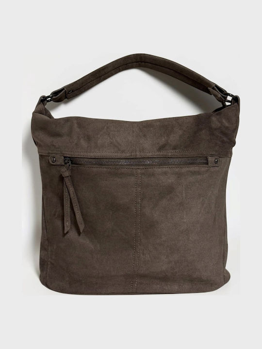 Women's Suede Handbag Beige