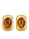 Goldene Ohrringe aus Edelstahl, Goldbraun 231496
