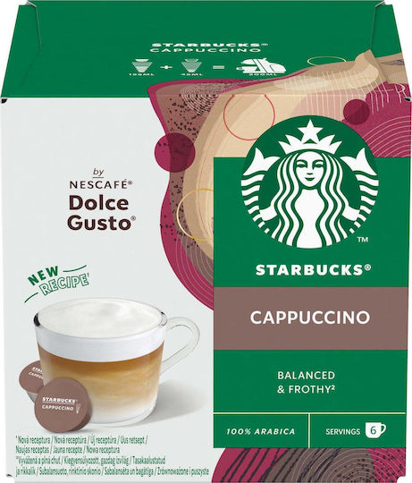 Nescafe Κάψουλες Cappuccino Συμβατές με Μηχανή Dolce Gusto 6caps