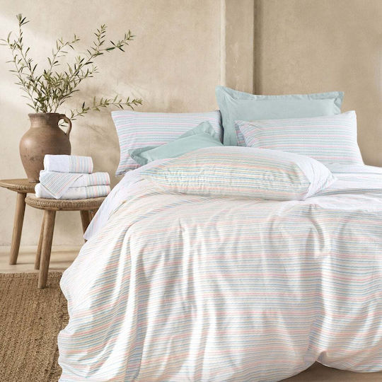 Rythmos Set Cuvertură Matlasată Single Din Bumbac Albastru Deschis 160x240cm 2 Buc.