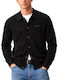 Men's Knitted Cardigan with Buttons Black