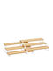 Songmics Tischständer aus Bambus 32 x 25 x 11 cm Weiß