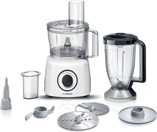 Bosch Multimixer 800 W cu Recipient de 2,3 l și Cană de Blender Albă