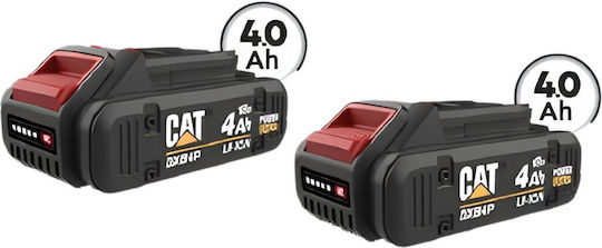 CAT 2er-Set Lithium-Werkzeugakkus 18 V mit 4 Ah Kapazität