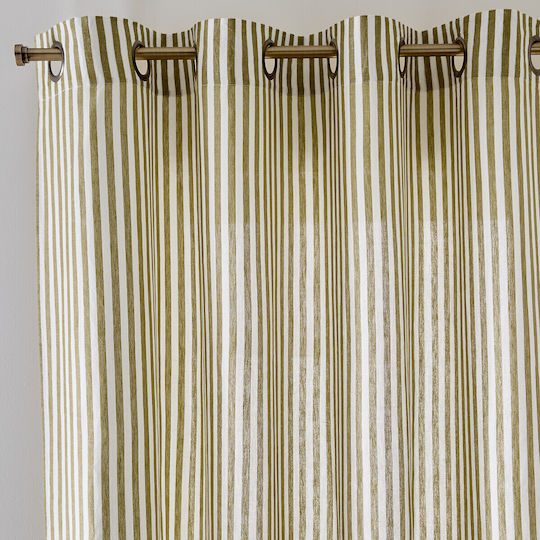 La Redoute Interieurs Window Curtain with Grommets Cotton/Linen 140x180 cm