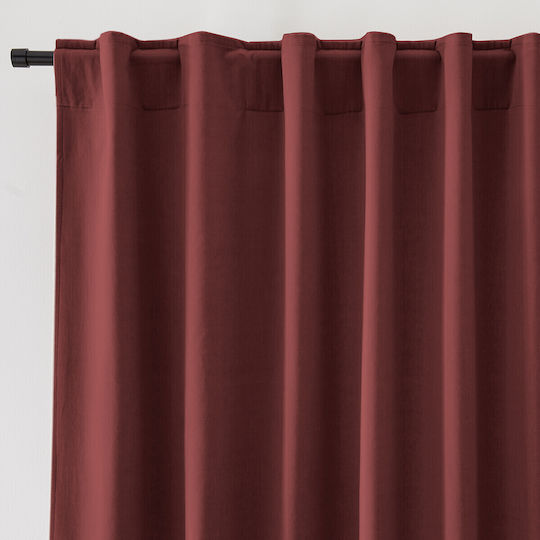 La Redoute Interieurs Vorhang mit Tunnel Samtvorhang mit Verdeckten Schlaufen 135x300 cm