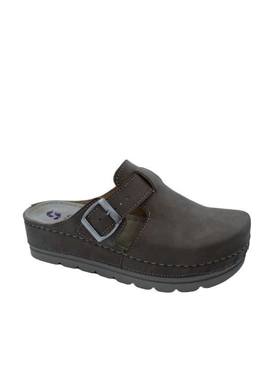 Comfort Way Shoes Γυναικεία Δερμάτινα Ανατομικά Σαμπό Μπεζ Comfort Way Shoes Γυναικεία Δερμάτινα Ανατομικά Σαμπό Μπεζ